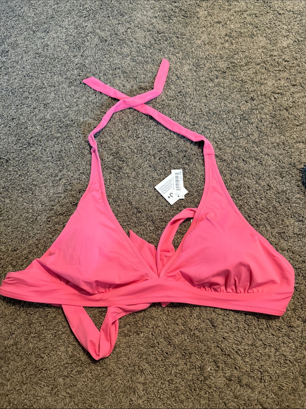 Amazon Essentials Pink Halter Bikini Top